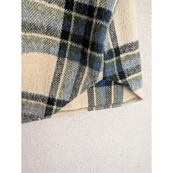 Vintage Kmart Flannel Shacket Mens Medium Buffalo Plaid 80s Western Button READ - Picture 15 of 16